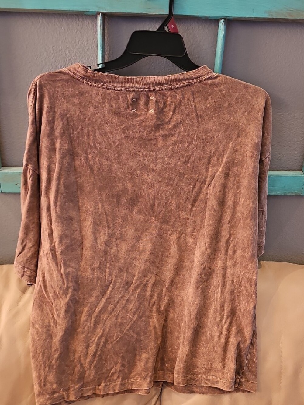 NWOT Free People Brown Vintage Souls Graphic Tee with Cowboy Boot Print - Picture 4 of 4